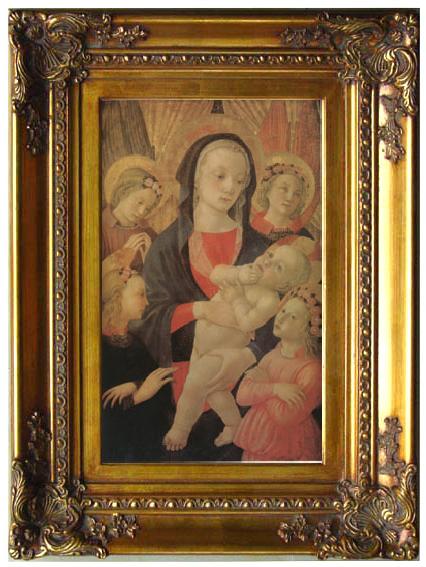 framed  Master of The Castello Nativity The Virgin and Child Surrounded by Four Angels (mk05), Ta057
